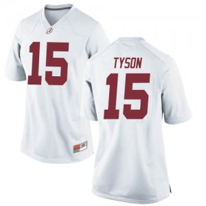 Women's Alabama Crimson Tide #15 Paul Tyson White Game NCAA College Football Jersey 2403GHFD1